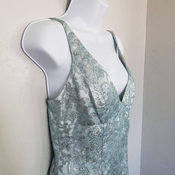 Milly Vintage Women's 4 Cinderella Blue Knee Length Dress Spaghetti Strap Girly - Picture 5 of 12